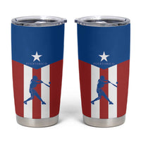 Puerto Rican Baseball Tumbler Cup Boricua Flag Sports