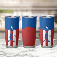 Puerto Rican Baseball Tumbler Cup Boricua Flag Sports