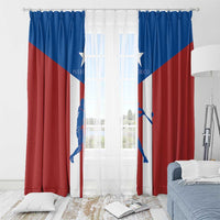 Puerto Rican Baseball Window Curtain Boricua Flag Sports