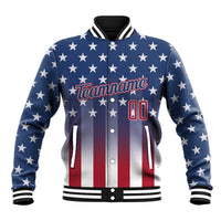 Personalized Team Name American Baseball Jacket USA Flag Fashion Sports