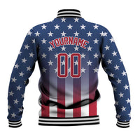 Personalized Team Name American Baseball Jacket USA Flag Fashion Sports