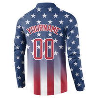 Personalized Team Name American Button Sweatshirt USA Flag Fashion Sports