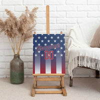 Personalized Team Name American Canvas Wall Art USA Flag Fashion Sports