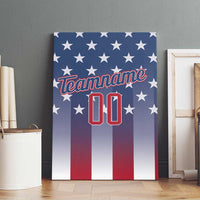 Personalized Team Name American Canvas Wall Art USA Flag Fashion Sports