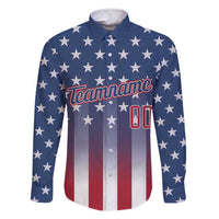 Personalized Team Name American Family Matching Off Shoulder Maxi Dress and Hawaiian Shirt USA Flag Fashion Sports