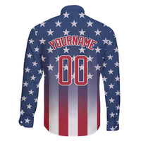 Personalized Team Name American Family Matching Short Sleeve Bodycon Dress and Hawaiian Shirt USA Flag Fashion Sports