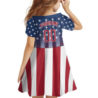 Personalized Team Name American Family Matching Summer Maxi Dress and Hawaiian Shirt USA Flag Fashion Sports