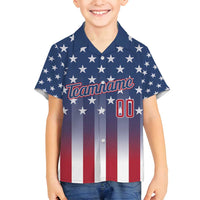 Personalized Team Name American Family Matching Tank Maxi Dress and Hawaiian Shirt USA Flag Fashion Sports