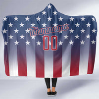 Personalized Team Name American Hooded Blanket USA Flag Fashion Sports
