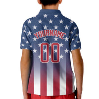 Personalized Team Name American Kid Polo Shirt USA Flag Fashion Sports