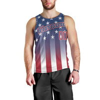 Personalized Team Name American Men Tank Top USA Flag Fashion Sports