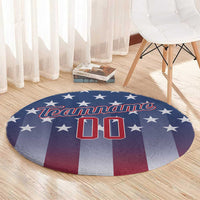 Personalized Team Name American Round Carpet USA Flag Fashion Sports