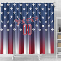 Personalized Team Name American Shower Curtain USA Flag Fashion Sports