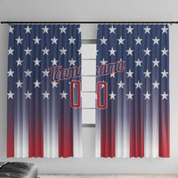 Personalized Team Name American Window Curtain USA Flag Fashion Sports