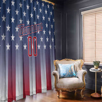 Personalized Team Name American Window Curtain USA Flag Fashion Sports