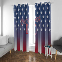 Personalized Team Name American Window Curtain USA Flag Fashion Sports