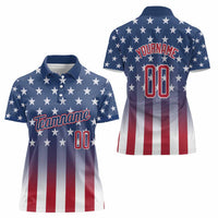 Personalized Team Name American Women Polo Shirt USA Flag Fashion Sports