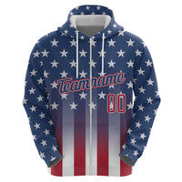 Personalized Team Name American Zip Hoodie USA Flag Fashion Sports