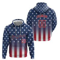 Personalized Team Name American Zip Hoodie USA Flag Fashion Sports