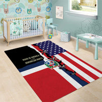 Dominican Republic Area Rug Made In America with Dominican Parts DT03
