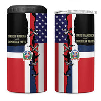 Dominican Republic 4 in 1 Can Cooler Tumbler Made In America with Dominican Parts DT03