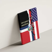 Dominican Republic Canvas Wall Art Made In America with Dominican Parts DT03