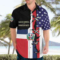 Dominican Republic Hawaiian Shirt Made In America with Dominican Parts DT03