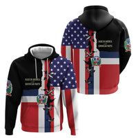 Dominican Republic Hoodie Made In America with Dominican Parts DT03