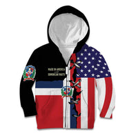 Dominican Republic Kid Hoodie Made In America with Dominican Parts DT03