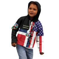 Dominican Republic Kid Hoodie Made In America with Dominican Parts DT03