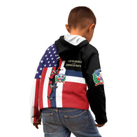 Dominican Republic Kid Hoodie Made In America with Dominican Parts DT03