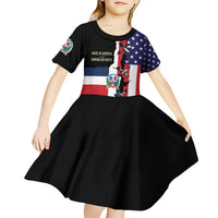 Dominican Republic Kid Short Sleeve Dress Made In America with Dominican Parts DT03