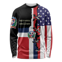 Dominican Republic Long Sleeve Shirt Made In America with Dominican Parts DT03