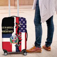 Dominican Republic Luggage Cover Made In America with Dominican Parts DT03