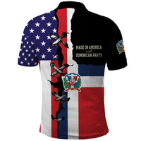 Dominican Republic Polo Shirt Made In America with Dominican Parts DT03