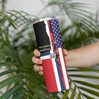Dominican Republic Skinny Tumbler Made In America with Dominican Parts DT03