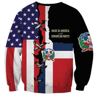 Dominican Republic Sweatshirt Made In America with Dominican Parts DT03