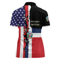 Dominican Republic Women Polo Shirt Made In America with Dominican Parts DT03