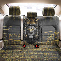 Personalized Black and Gold Lion Back Car Seat Cover King Africa - Wonder Print Shop