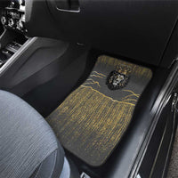 Personalized Black and Gold Lion Car Mats King Africa - Wonder Print Shop