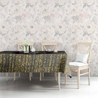 Personalized Black and Gold Lion Tablecloth King Africa - Wonder Print Shop