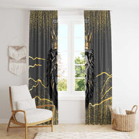 Personalized Black and Gold Lion Window Curtain King Africa - Wonder Print Shop