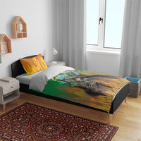 Brazil Hoodie Bedding Set Brazil Reaper Skull Fire - Wonder Print Shop