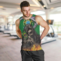 Brazil Hoodie Men Tank Top Brazil Reaper Skull Fire - Wonder Print Shop