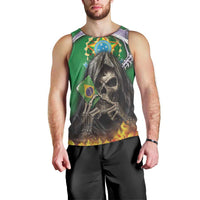 Brazil Hoodie Men Tank Top Brazil Reaper Skull Fire - Wonder Print Shop
