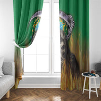 Brazil Hoodie Window Curtain Brazil Reaper Skull Fire - Wonder Print Shop