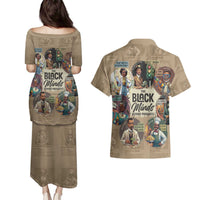 The Black Minds Behind Progress Couples Matching Puletasi and Hawaiian Shirt Africa Black Invention - Wonder Print Shop