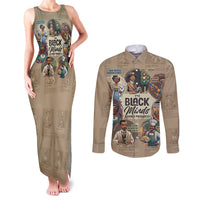 The Black Minds Behind Progress Couples Matching Tank Maxi Dress and Long Sleeve Button Shirt Africa Black Invention - Wonder Print Shop