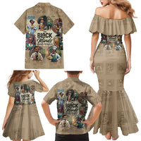 The Black Minds Behind Progress Family Matching Mermaid Dress and Hawaiian Shirt Africa Black Invention - Wonder Print Shop