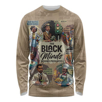 The Black Minds Behind Progress Long Sleeve Shirt Africa Black Invention - Wonder Print Shop